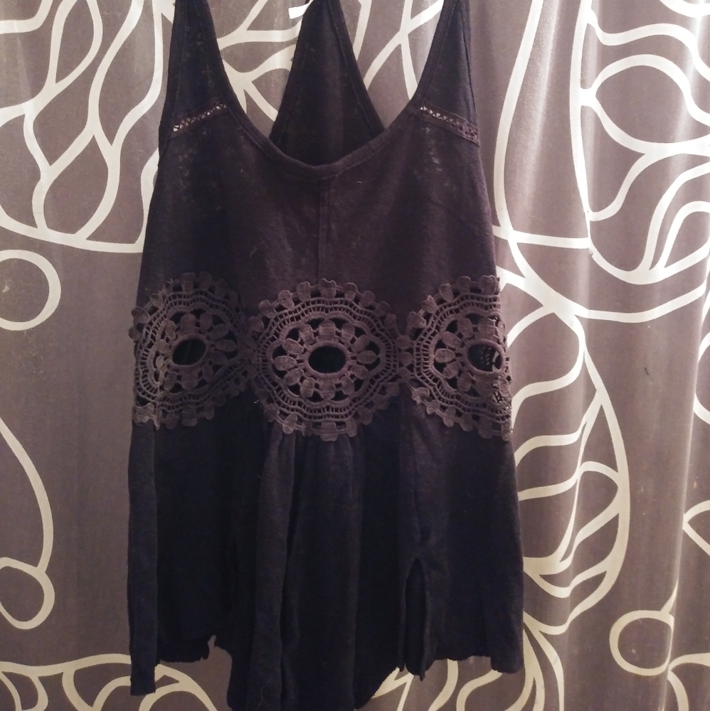 Free people crochet tank sz s